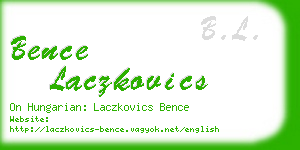 bence laczkovics business card